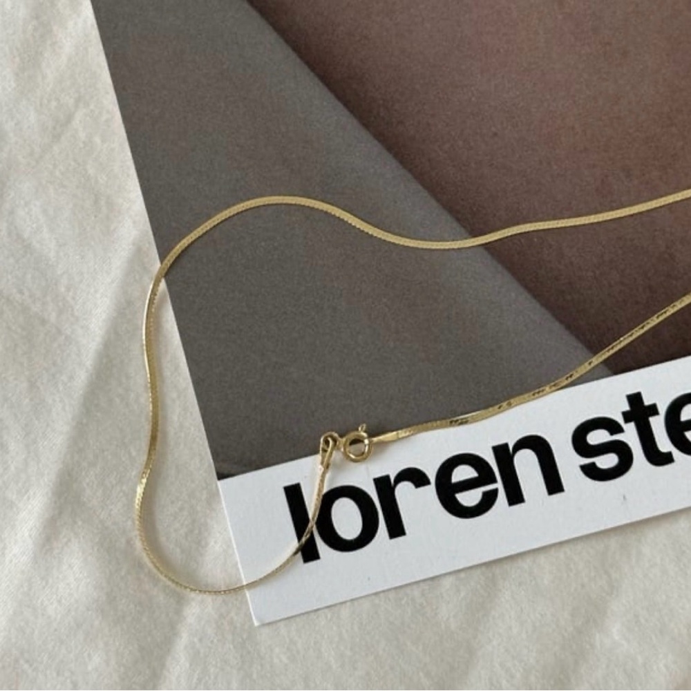 Loren Stewart 10K Demi Herringbone Necklace